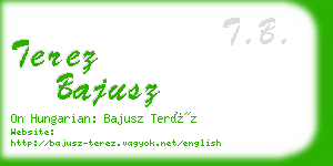 terez bajusz business card